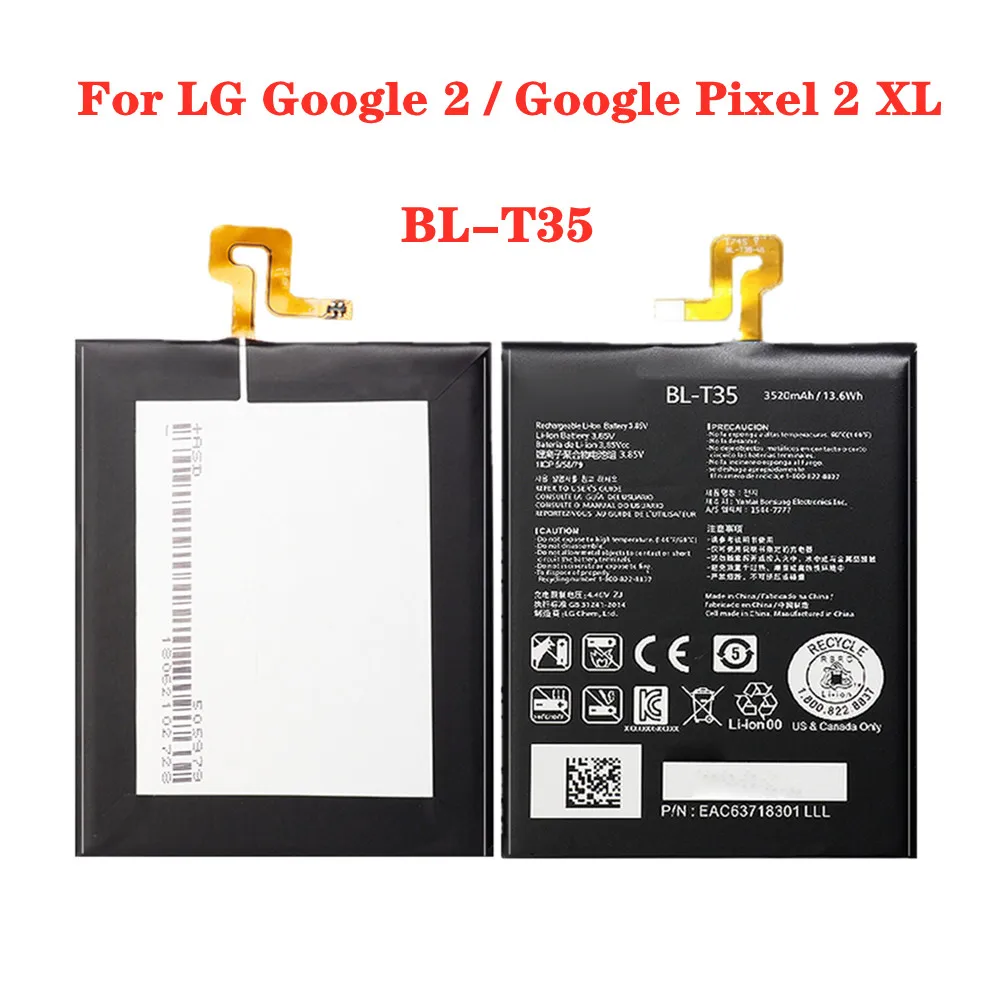 

High Quality 3520mAh BLT35 BL-T35 Battery T35 For LG Google 2 / Google Pixel 2 XL 2XL Mobile Phone Battery Bateria Fast Shipping