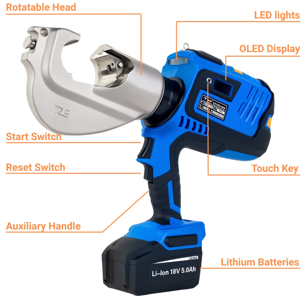 

NBC-713L 13T Battery Operated Hydraulic Crimping Tool