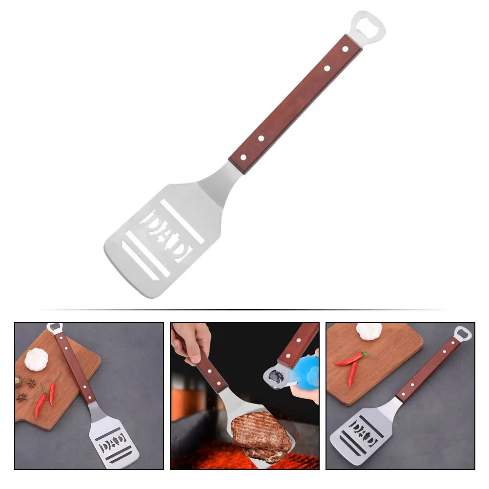 

Barbecue Spatula Stainless Steel Steak Frying Shovel Ergonomic Handle Non-Stick Cooking Tool Kitchen Accessory