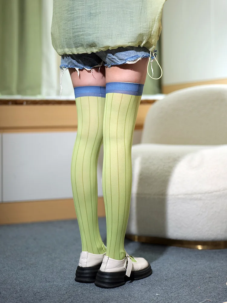 Anime  Demon Slayer Women Over Knee Socks Lovely Kanroji Mitsuri Xmas Cosplay Stockings Halloween Christmasv