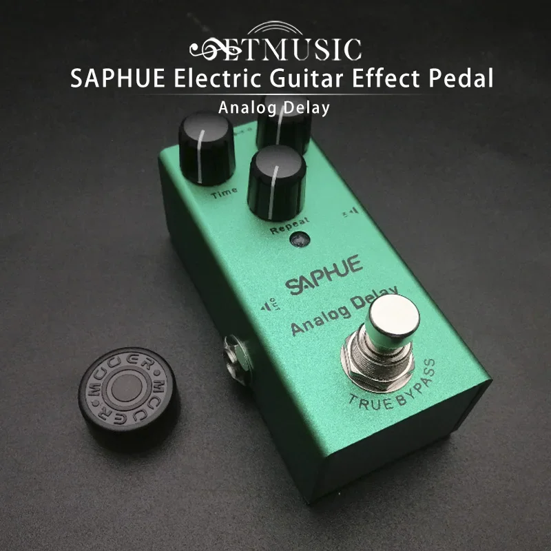 SAPHUE Electric Guitar Analog Delay Time/Mix/Repeat Knob Effect Pedal Mini Single Type DC 9V True Bypass