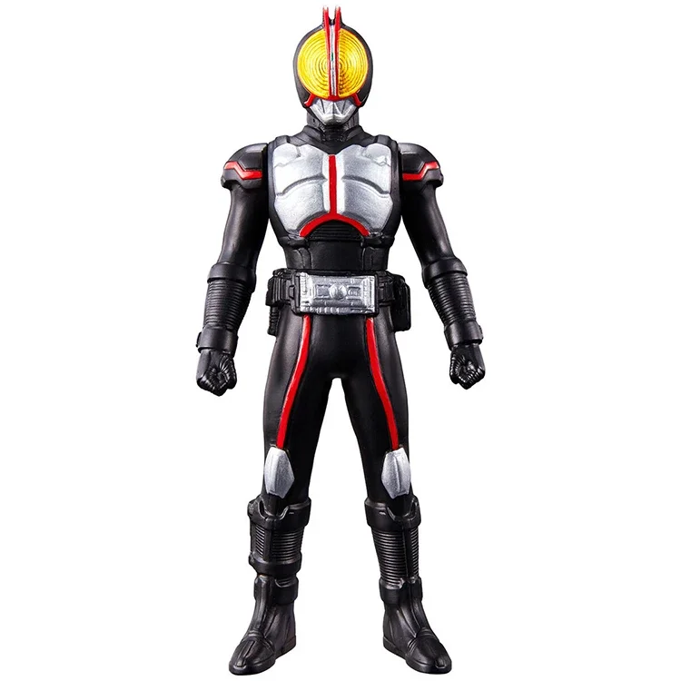 Bandai-figura de acción de Kamen Rider Kuuga, muñeco de goma suave doble, juguete Original de Anime, regalo de cumpleaños para niños y niñas