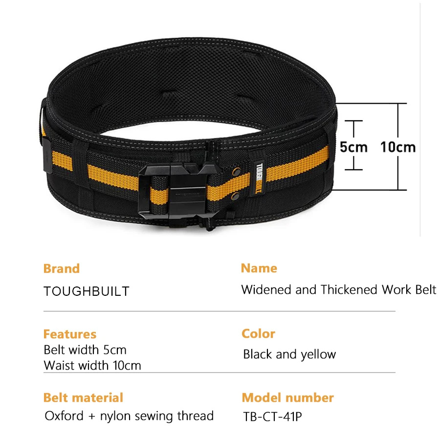 Imagem -03 - Toughbuilt Cinto de Ferramentas de Suspensão Rápida Cinto de Construção Pcs Fivela de Cinto Acessórios de Ferramenta Tb-ct41 Tb-ct-41p Tb-ct-42 Tb-ct150