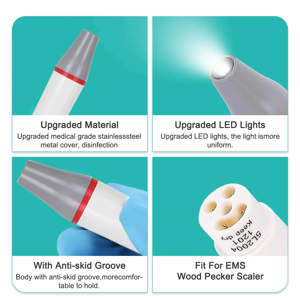 CYB013 Denspay Ultrasonics пьезоскалер наконечник стоматологическая светодиодная ручка подходит для EMS WOODPECKER UDS SATELEC DTE без кабеля