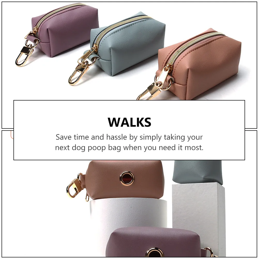 1Pcs Portable Dog Poop Bag Dispenser Holder Lightweight Pet Waste Pouch with Hanging Buckle for Walks Outdoor Use Dog Garbage