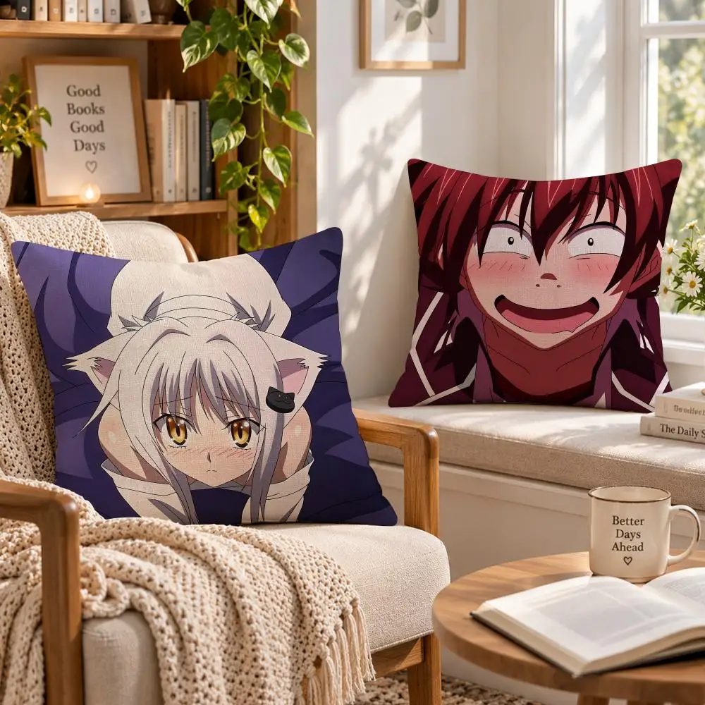 Anime Romance H-High School DxD Cushion Cover Soft Short Cover Washable Sofa Bed Dorm Garden Home Office Chair Decor