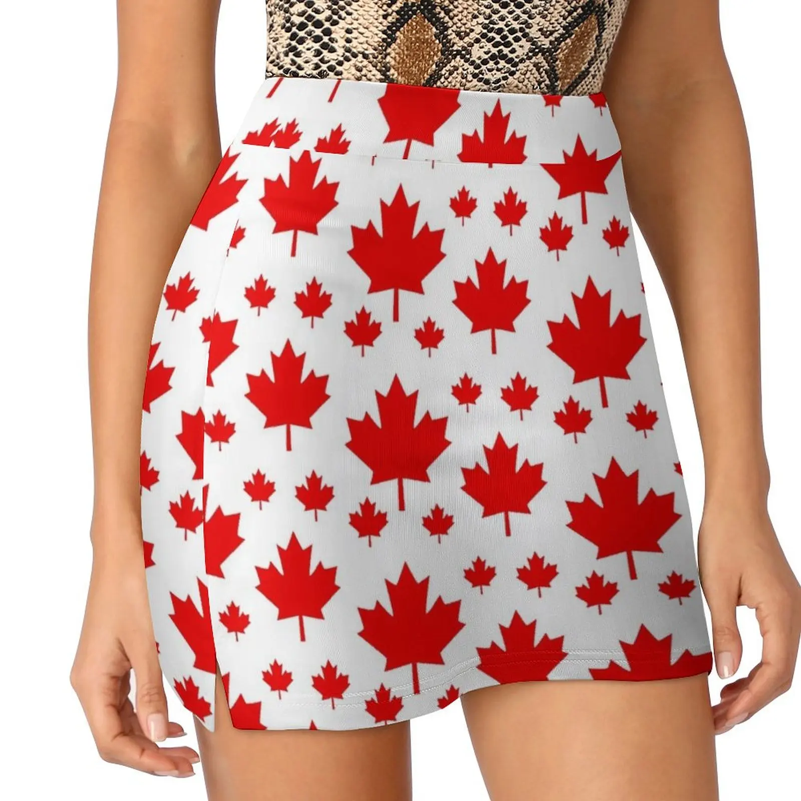 Canada Maple Leaf Flag Emblem Mini Skirt kawaii skirt skirts for women Sexy mini skirt skirts summer 2025 woman