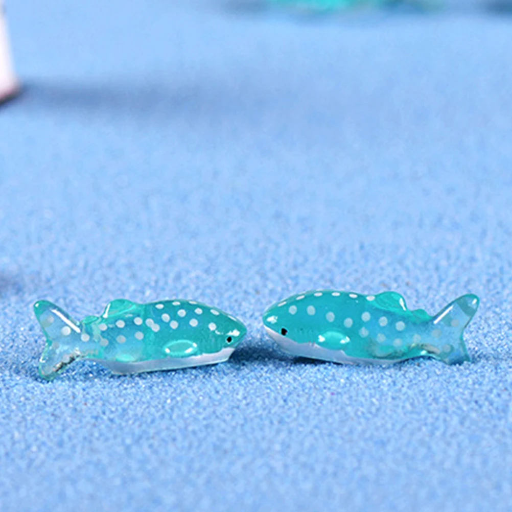 

10 Pcs Resin Shark Decorations Durable Craft Fish for Home Desk Garden Micro Landscape Ornaments Gifts Kids Toy
