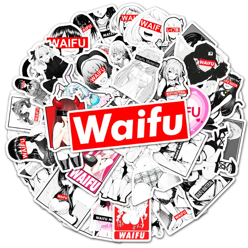 10/30/50pcs Sexy Girl Waifu Stickers Anime Waterproof Graffiti Motorcycle Skateboard Laptop Vinyl DIY Hentai Sticker for Adults