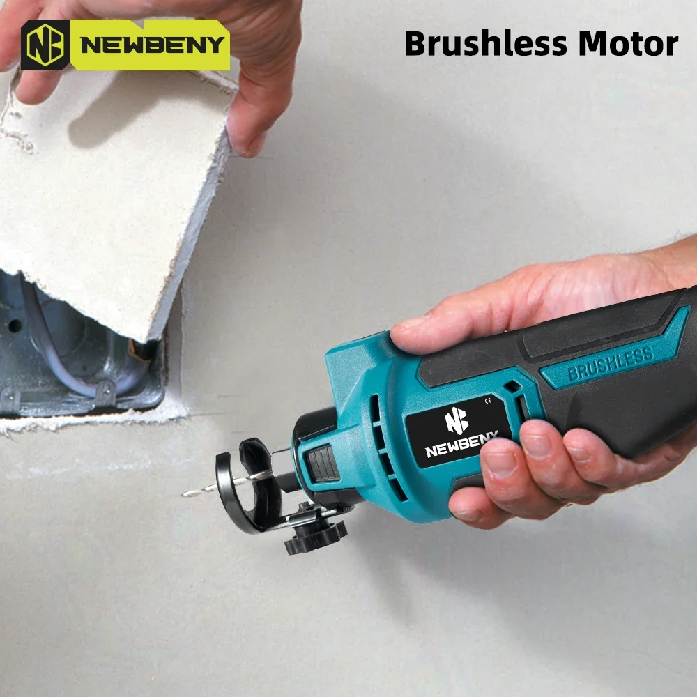 Brushless Electric Drywall Cut-Out Tool 3 Gears Cordless Rotary Saw Cutting Wood Drywall Sheetrock Wood For Makita 18V Battery