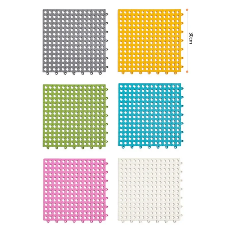 Bathroom Non-Slip Mat Waterproof Spliced Floor Mat Household Toilet Shower Room Non-Slip Mat Spaced Water Mat Bathroom