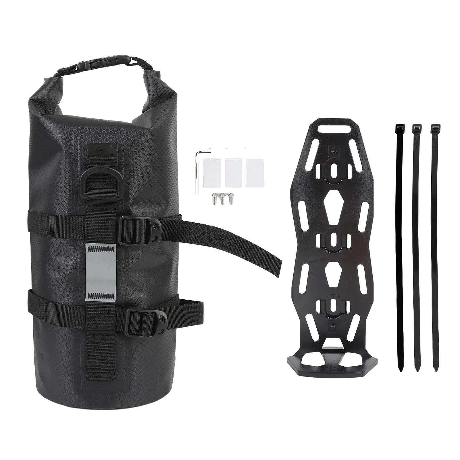 

Fork Bag Water Proof Reflective Strips Practical 5L Capacity Multipurpose Bike Fork Bag with Fixed Holder for Road Bike