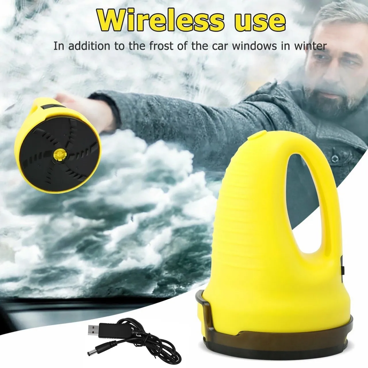 Removedor de nieve para coche de invierno, raspador de hielo eléctrico con carga Usb, limpiaparabrisas para ventana de coche, raspador de nieve para coche, herramienta de mantenimiento de coche