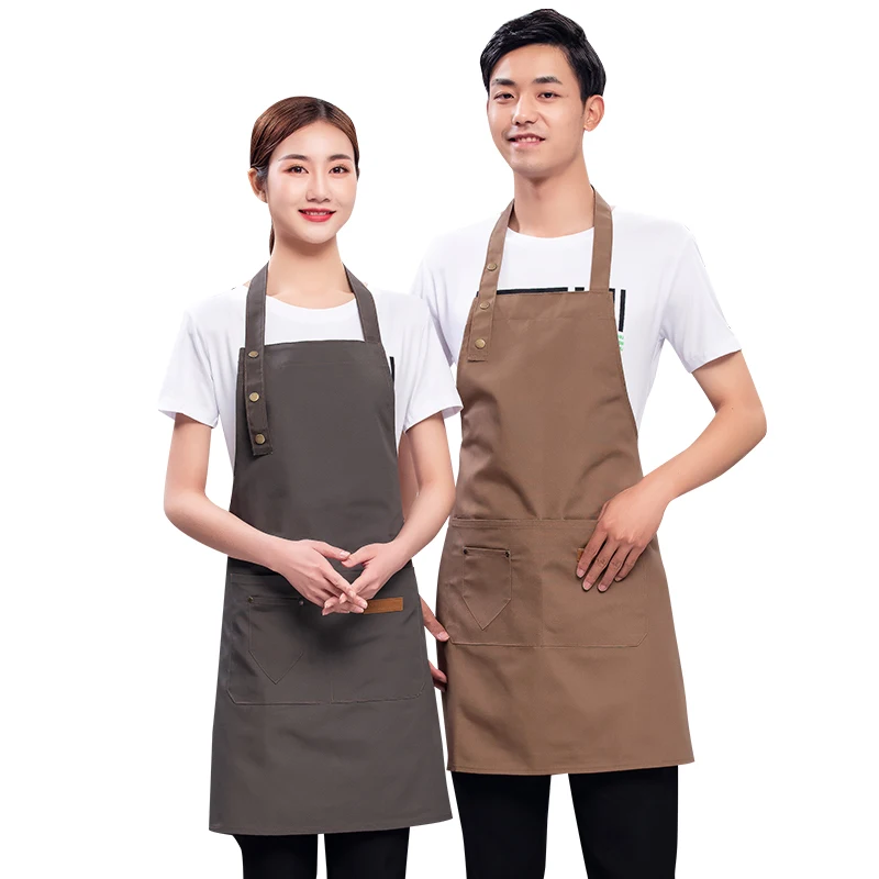 

Kitchen Household Oil-Proof Cooking Apron for Women Men Water Repellent Adult Coffee Baking Restaurant Waiter, Florist