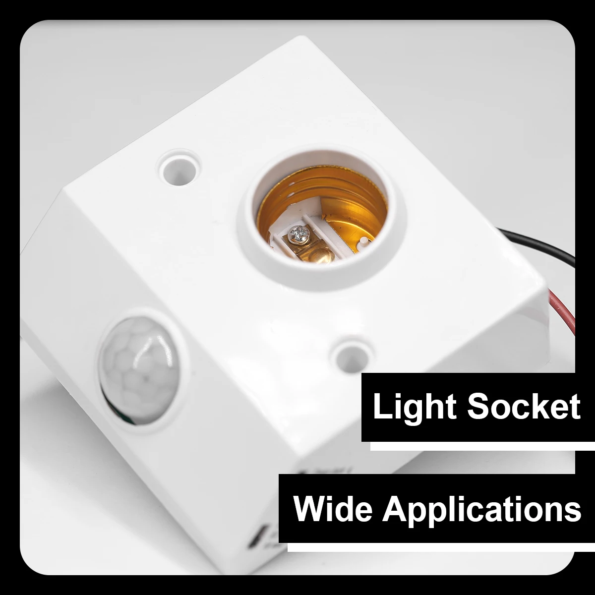 

E27 Infrared Sensor Lamp Holder 220v Light Motion Pir Movement Plastic Plug Wiring No Bulb Base Radar Home Detector Us/eu/uk Led