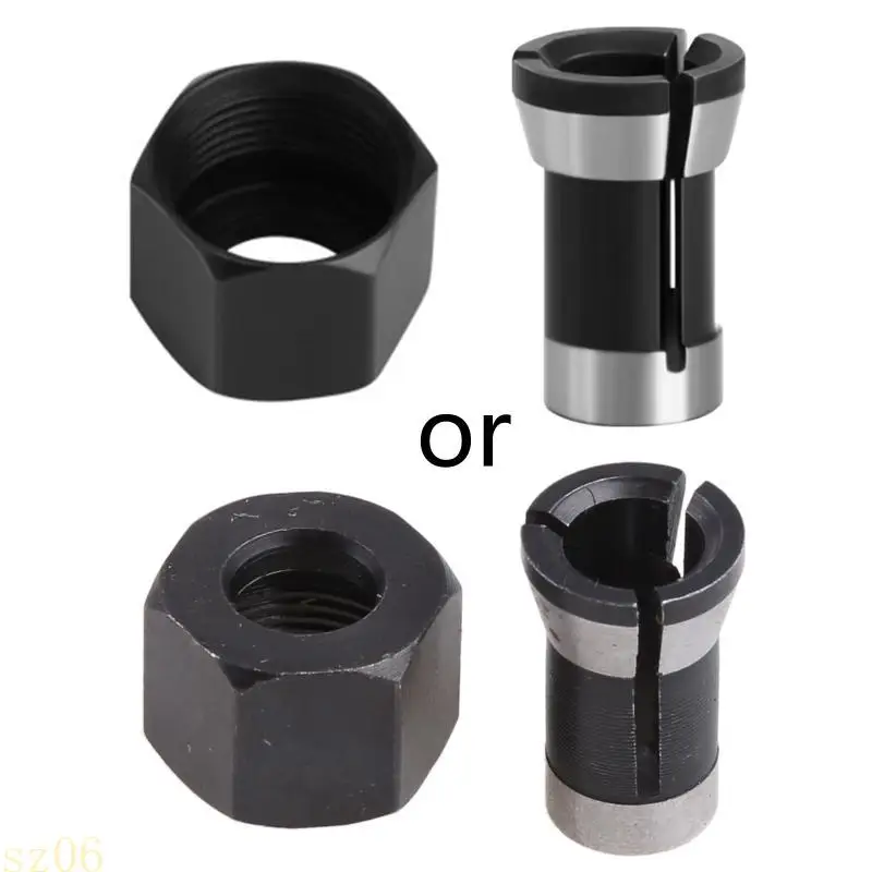 Q2Q4 M15 เครื่องแกะสลักน็อตเชย 6/6.35/8 มม. เราเตอร์บิตส่วนที่จับการแปลงชิ้นส่วน