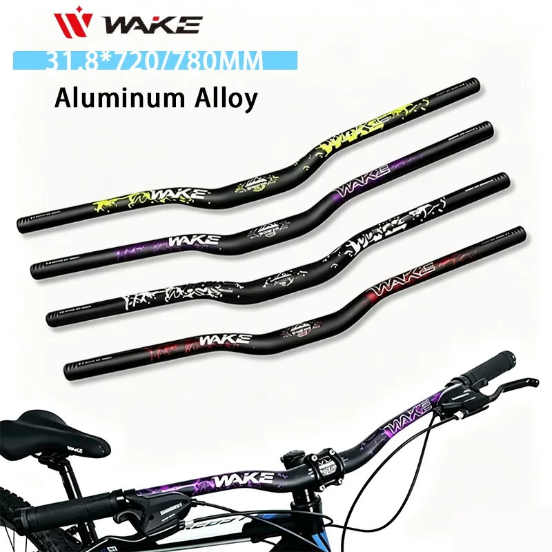 

WAKE Mountain Bike Handlebars 31.8mm*720/780mm Bicycle Riser Handlebar Aluminum Alloy Cycling Handle Bar Bike Parts