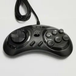 16 bit Classic Wired Game Controller for SEGA Genesis 6 Button Gamepad for SEGA Mega Drive Mode Fast Slow white