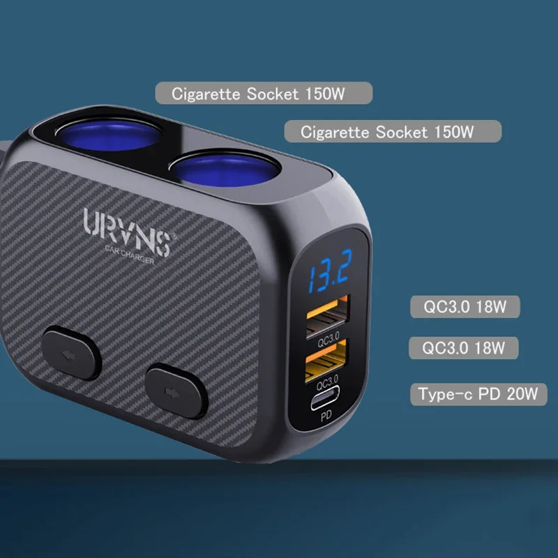 Splitter per accendisigari PD20W per caricabatteria da auto USB per telefono/pad/GPS/tablet PC