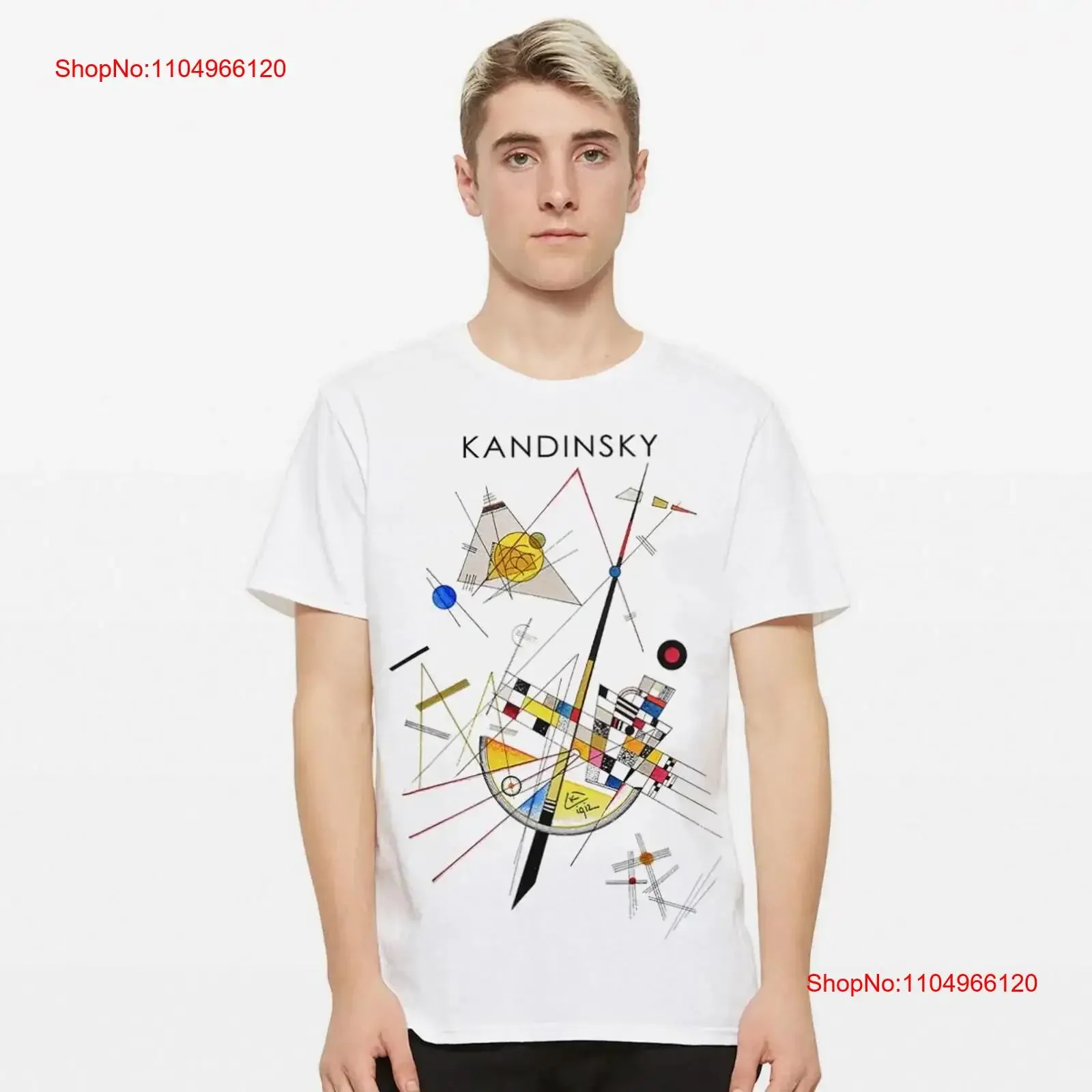 

Wassily Kandinsky Composition T Shirt Sizes KAN 28911 vintage Washed Breathable streetwear Top For Everyday Wear Stretched Soft