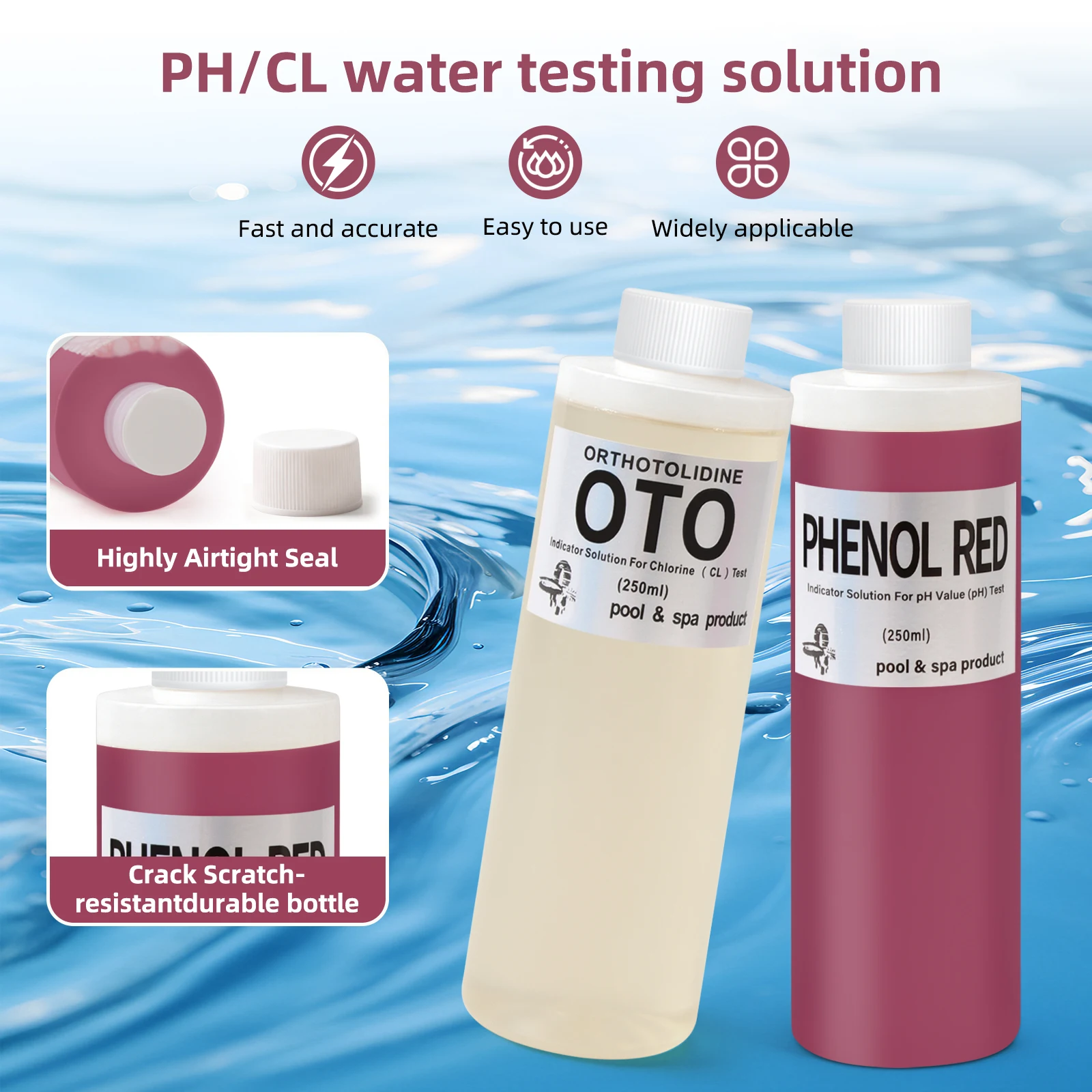 Kit de Teste de Água para Pisc - Ph Up Down Solution avaliação e preço