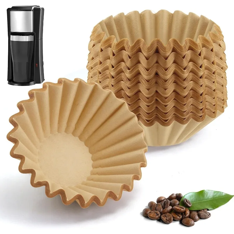 Coffee Filters, 100/200 Count Unbleached Basket Coffee Filter Paper for Small Coffee Maker,Pour Over Coffee Kit