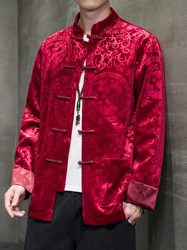 

Новое китайское пальто с вышивкой Sle Long Sve, мужское свободное пальто на осень и зиму, верхняя одежда Hanfu на пуговицах, большой размер