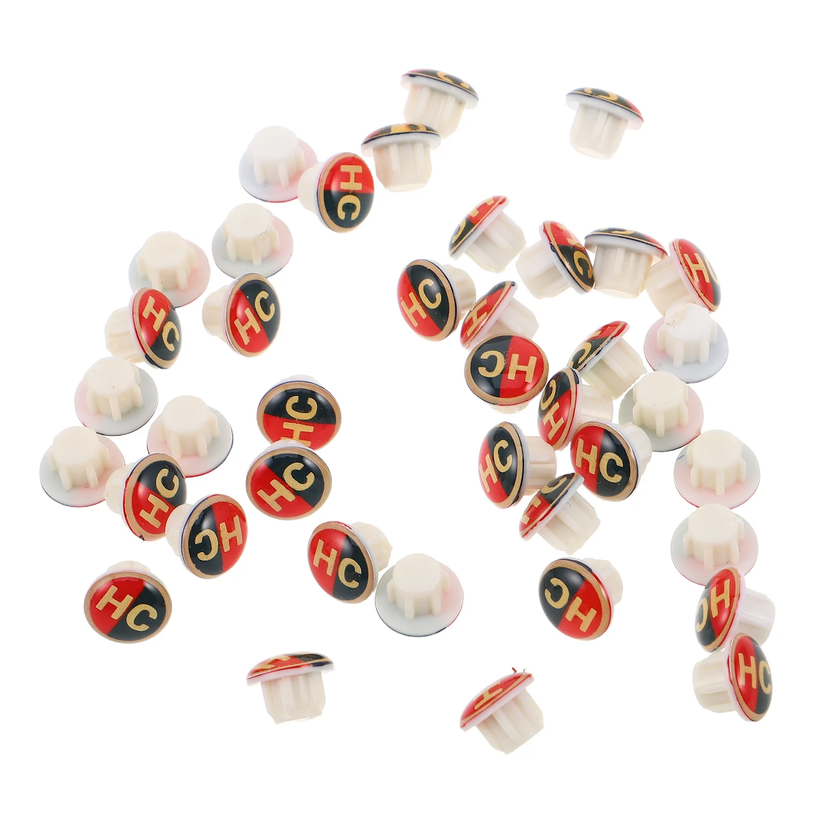 

40pcs Hot Cold Indicator For Faucet Handles Water Tap Accessories Replacement Bathroom Kitchen Rv Hotel Use - Durable Reusable