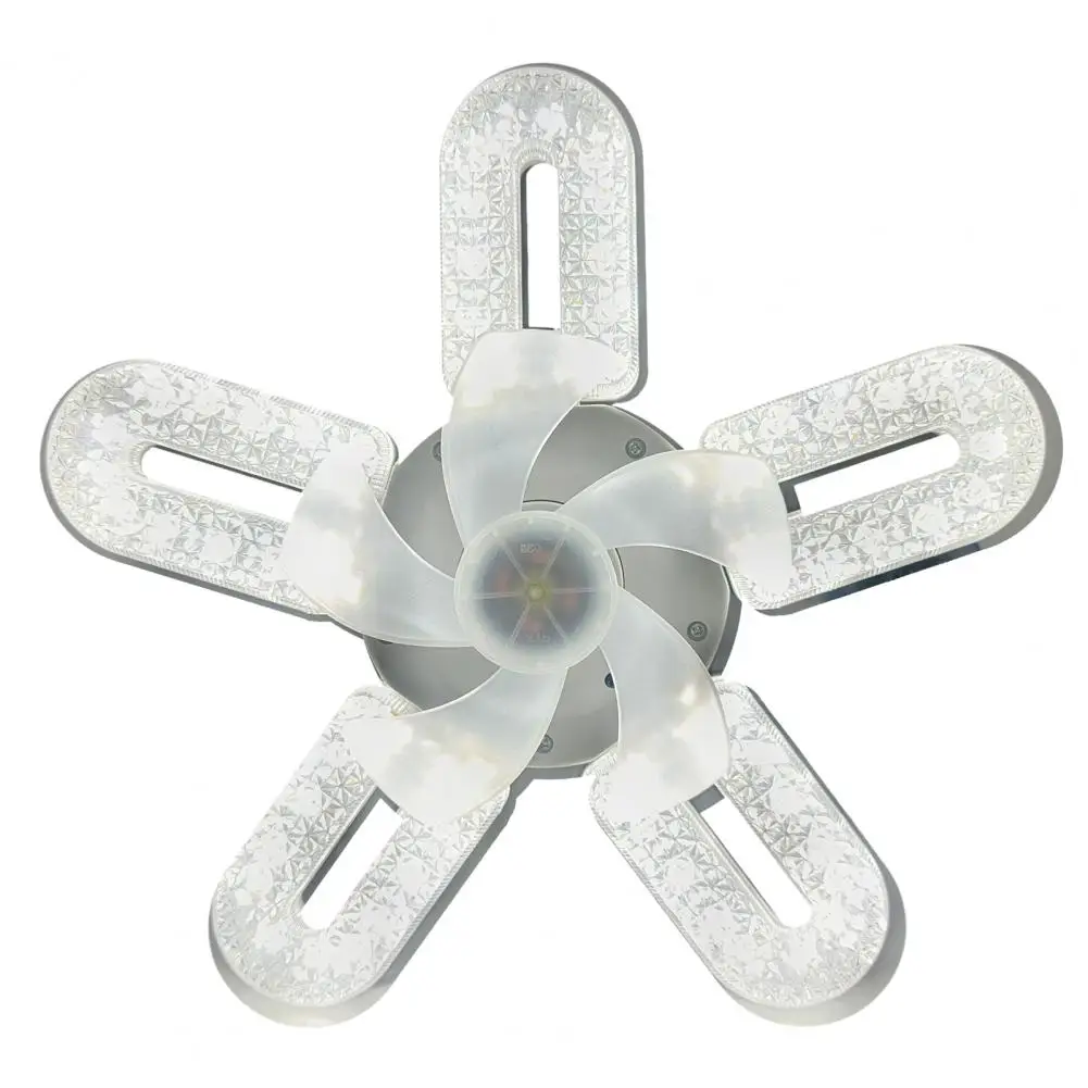 

Adjustable Fan Light with 5-Blade LED Lamp with Remote 3 Speeds Color Temperatures Energy-Saving for Living Room Bedroom Office
