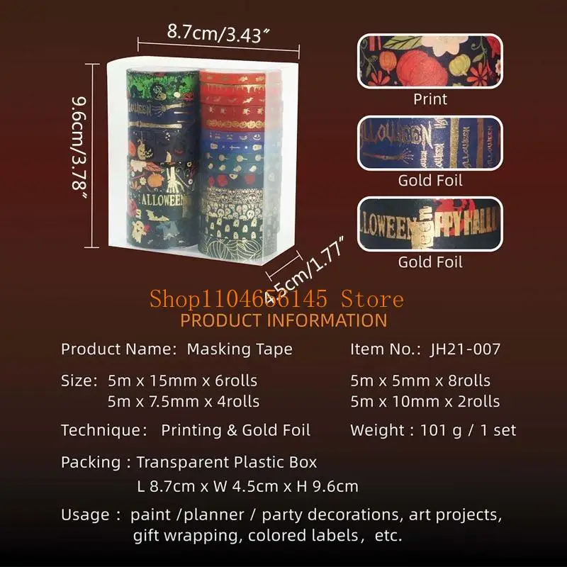 5ASD 20ROLLS MIGNE TAP SET des motifs en or