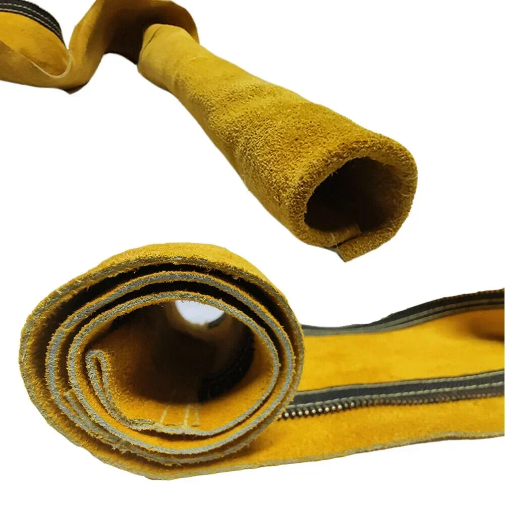 TIG Mig Cowhide Leather Welding Torch Cable Hose Cover 11.5ft/25ft  L 4in Wide Plasma Cable Sleeves Tig Cover For Hose