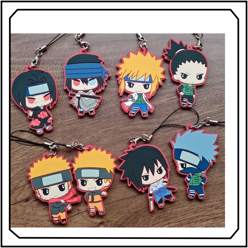 

NARUTO Gashapon Uchiha Itachi Uzumaki Naruto Exquisite Fashion Rubber Pendant Keychain Action Figure Collection Model Toy