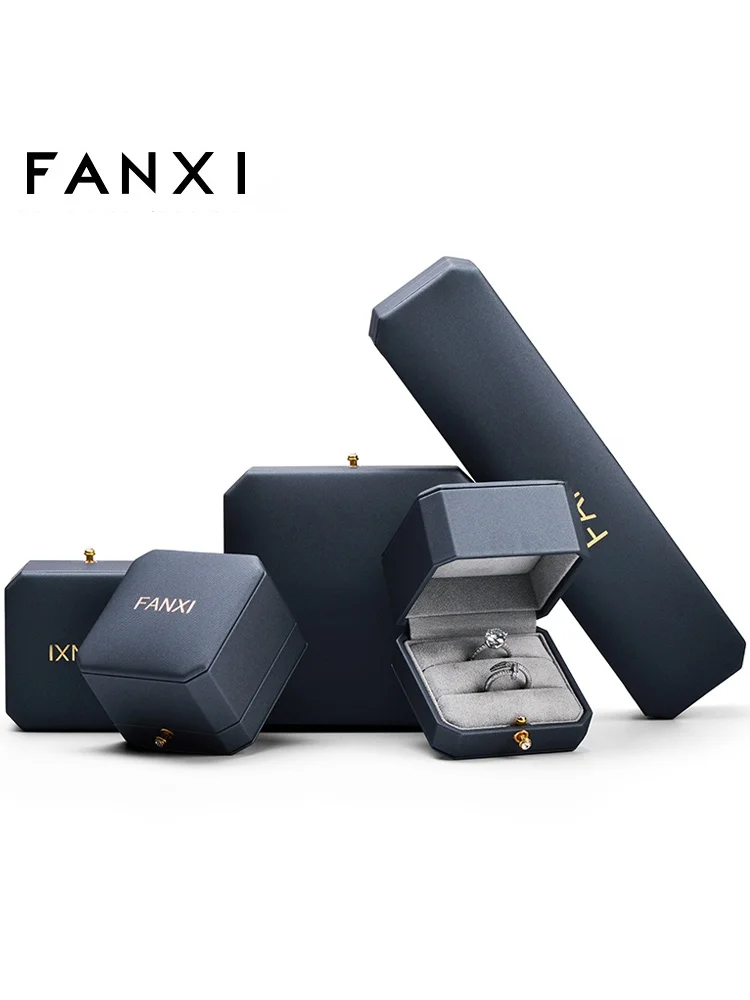 

FANXI коробка для хранения ювелирных изделий, кольцо, браслет, серьги, ожерелье, подарочная коробка для обручальных колец, модный органайзер для аккормов