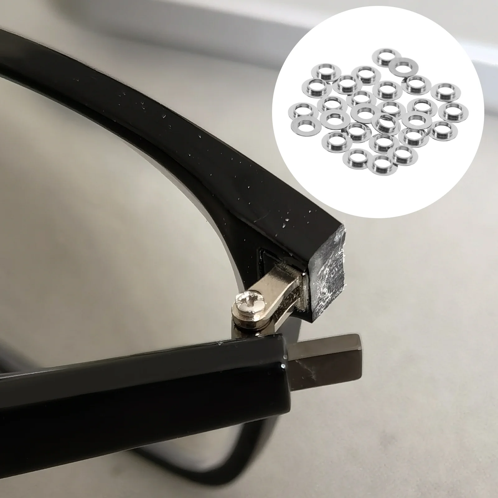 

Glasses Accessories Spacers Eyeglasses Frame Parts Stainless Steel Convex Gaskets Repair