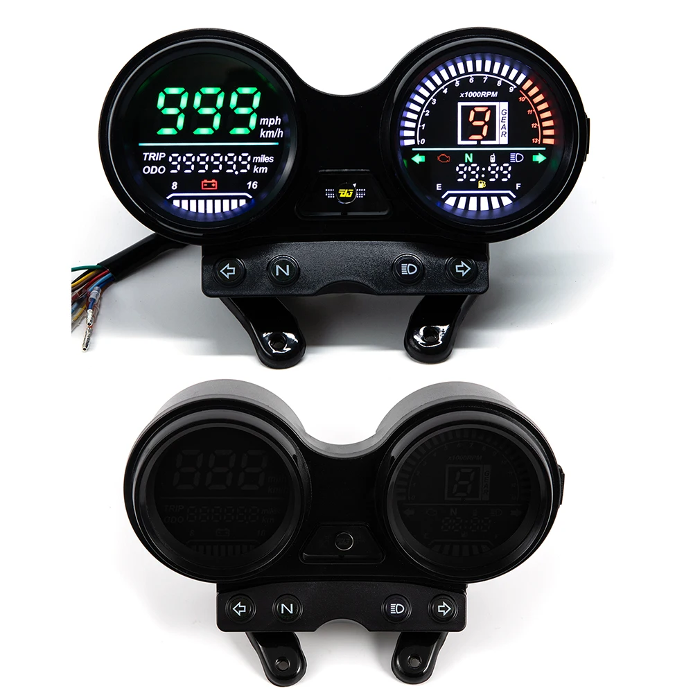 Speedometer For YBR 125 Motorcycle Odometer Digital RPM USB Charge Waterproof for Ybr125 Moto Gauge Dash Instrument