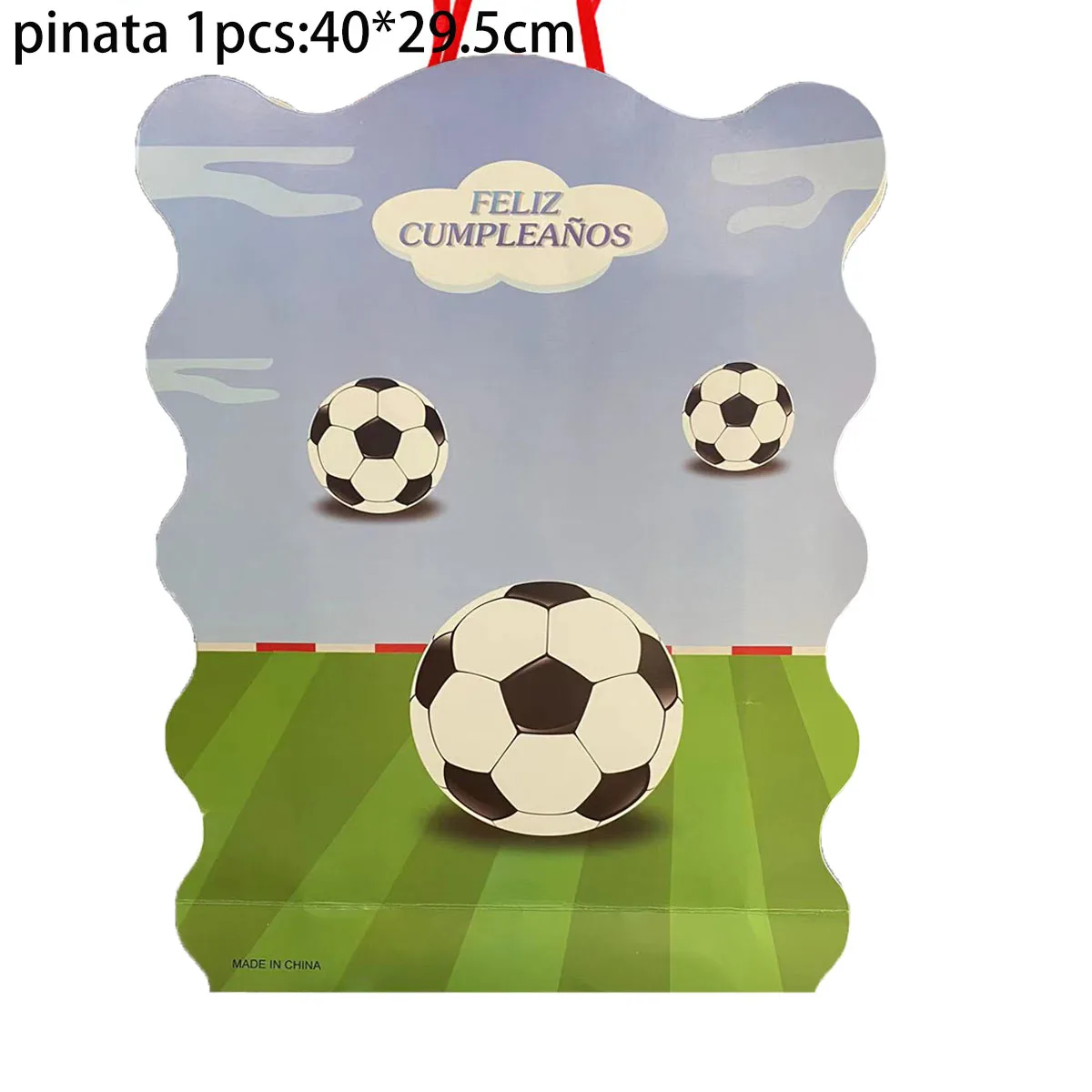 Boys Kids Favors Football Soccer Ball Theme Paperboard Pinatas Happy Birthday Events Party Decorations DIY Pinata 1pcs/lot