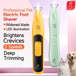 Fenice Dog Cat Paw/Ear Hair/Eye/Intimat Area Trimmer with LED Light Pet Hair Trimmer Dog Clippers for Grooming 18mm Widen Blade