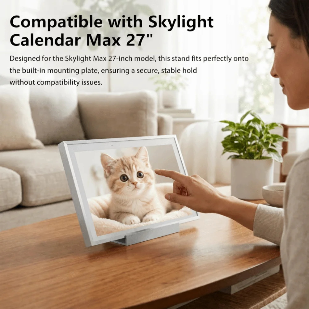Non-Slip Base Desktop Stand Widened Base Sturdy Calendar Mount Tool-Free Setup Space-Saving Stable Base Stand Desk Setup