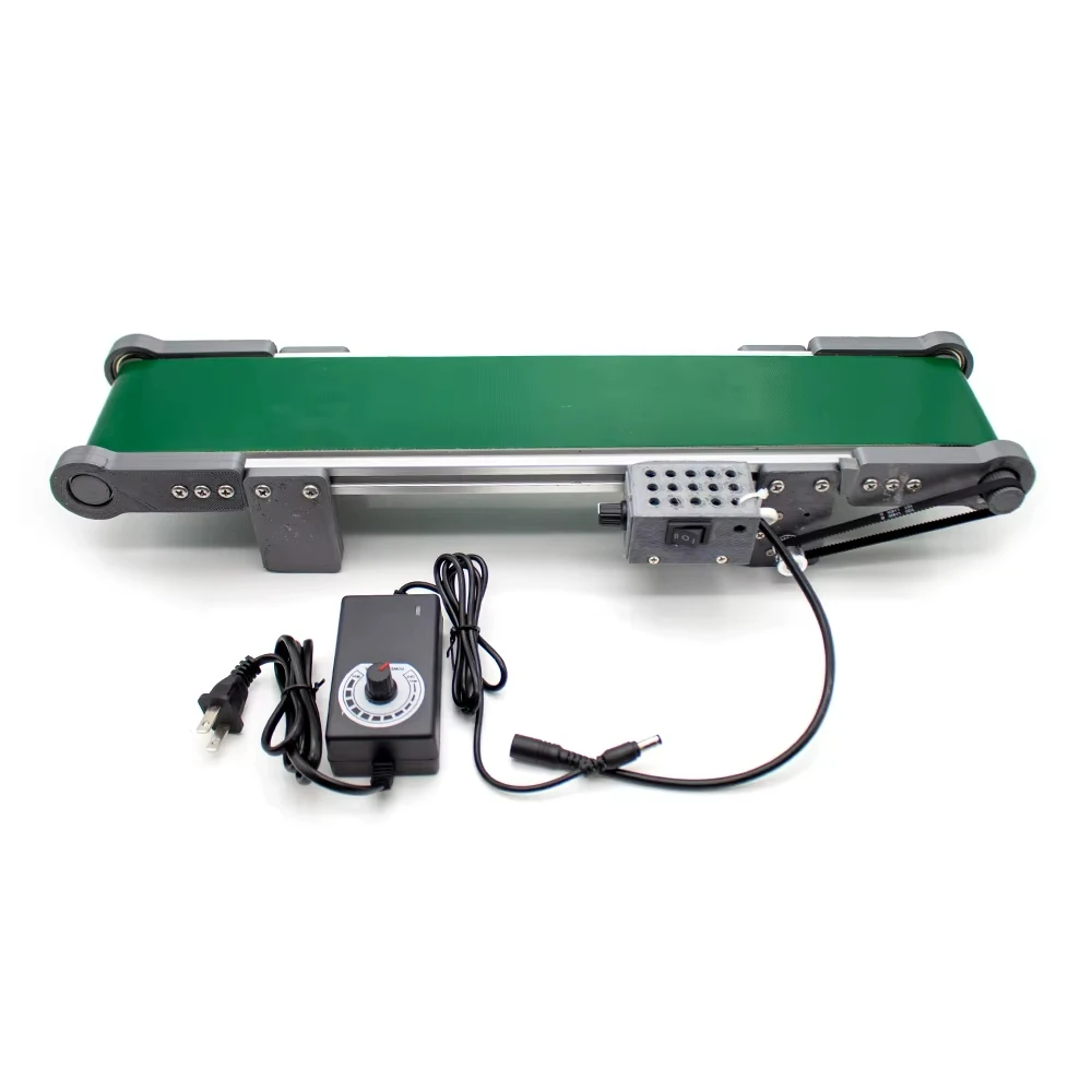 DC 12V Electric Desktop Conveyor Belt – 0-116RPM Adjustable Speed for Elevator Model & Friction Experiment