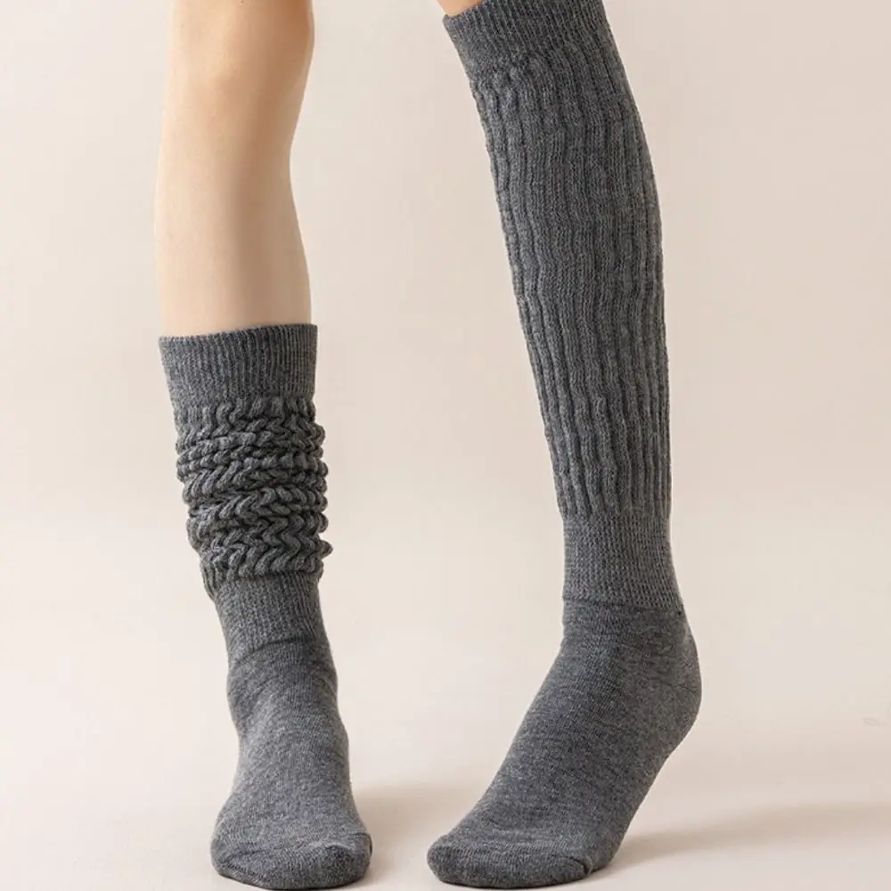 

New Cotton Pilates Socks Harajuku Street Breathable Stackable Calf Socks Sweat-absorbent Casual Mid Tube Socks Autumn Winter