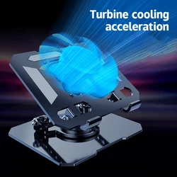 Two-in-one Multifunctional Laptop Tablet Cooling Fan Stand Desktop Folding Adjustable Heightening Stand Suitable For Ipad