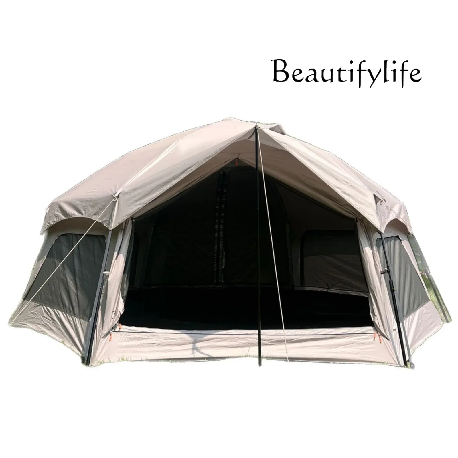R Outdoor Camping Large Space Camp Tent, Camping Fully Automatic 5-8 Person Park Picnic Tent Mushroom