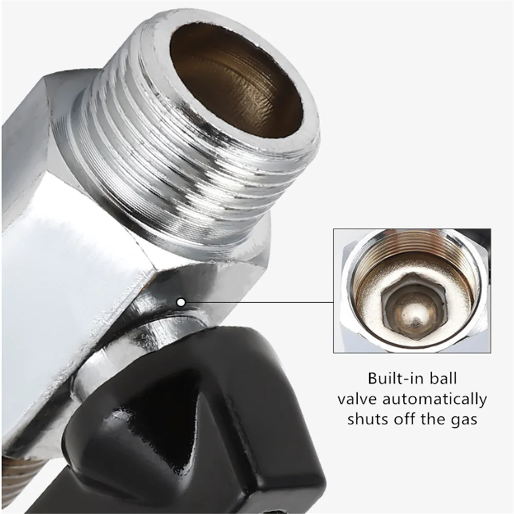 Mini Chrome Plated Brass Ball Valve Auto Cut off Built-in Gas Water Air Shutoff Control Valve for Home Plumbing