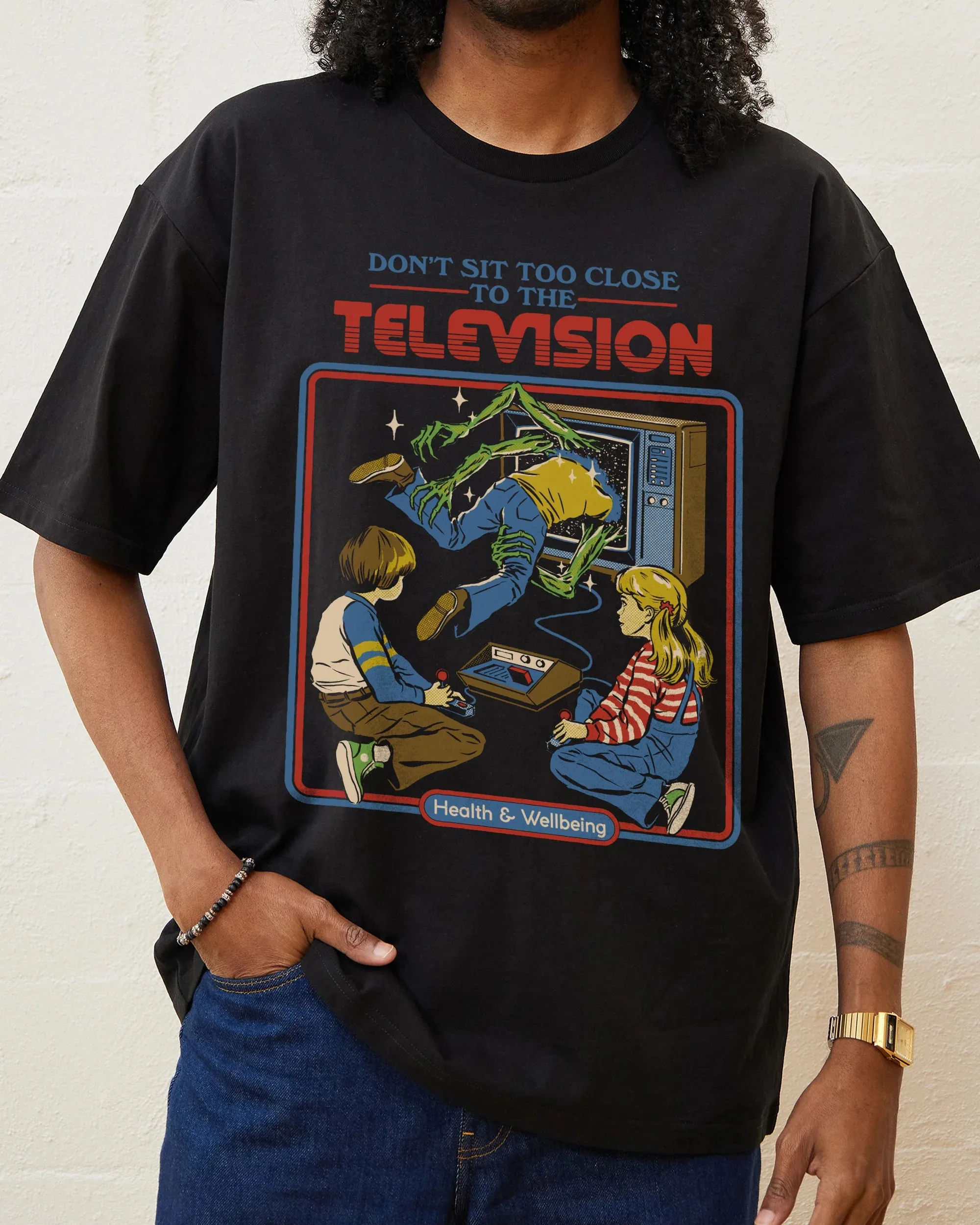 

Retro Funny Don’t Sit Too Close Cotton Tee Graphic for Trendy Outfits and Nostalgic Enthusiasts Halloween Tee All Saints' Day