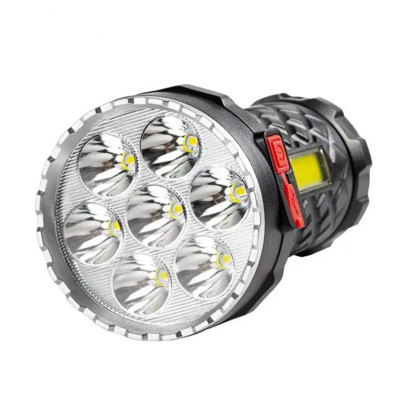 Usb Charging Hand Lamp Outdoor Lighting Flashlight With Floodlight Side Light Abs Flashlight Cob Telescopic Zoom Portable