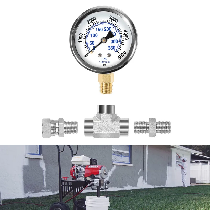 

Манометр в сборе для безвоздушных распылителей 340 - 840 заменяет титановые резьбы 730-397 / 730397/ 508239, 1/4 дюйма NPT