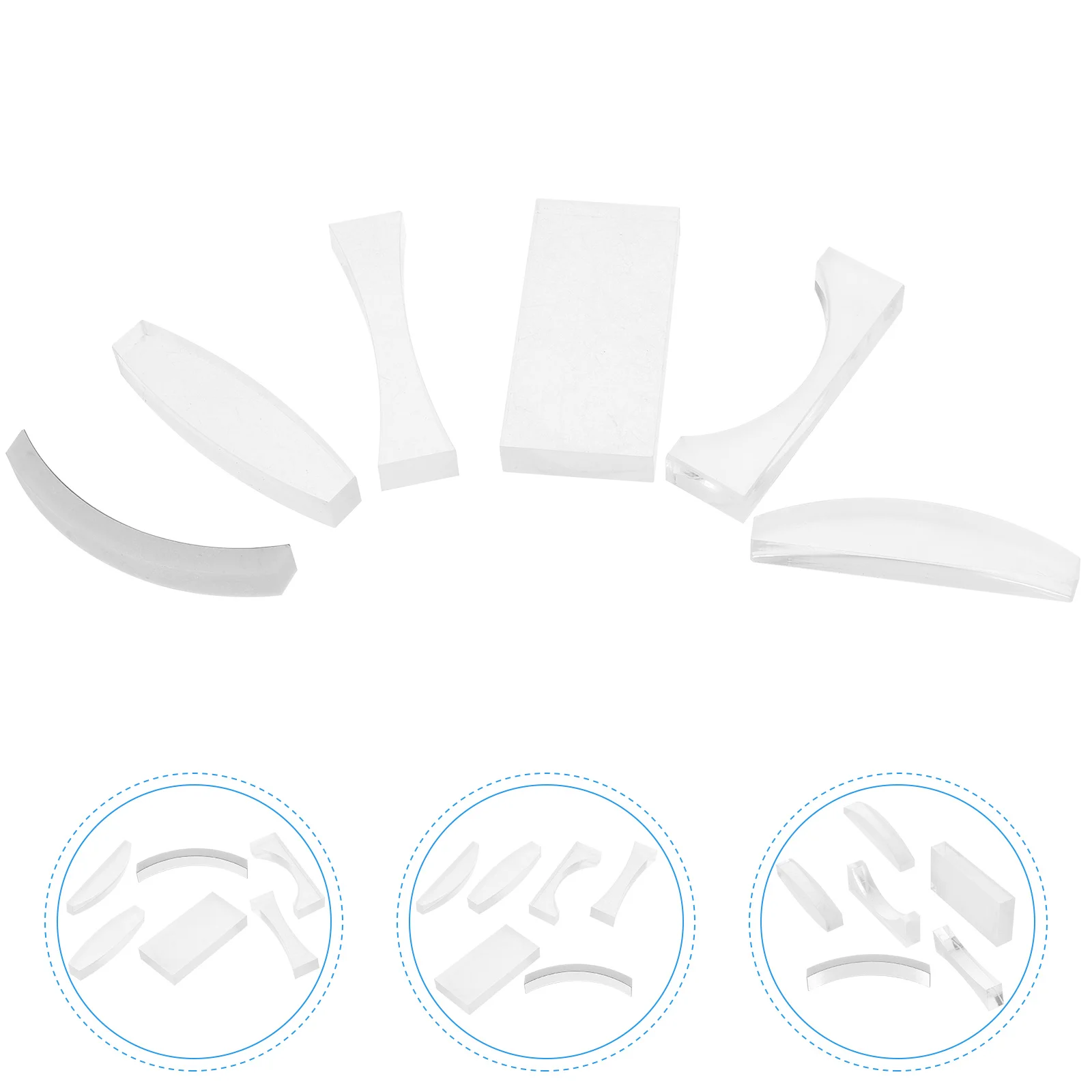 

1 Set Physical Optical Convex Lens for Science Classroom Experiments Educational Physics Lab Tools Premium Glass Material