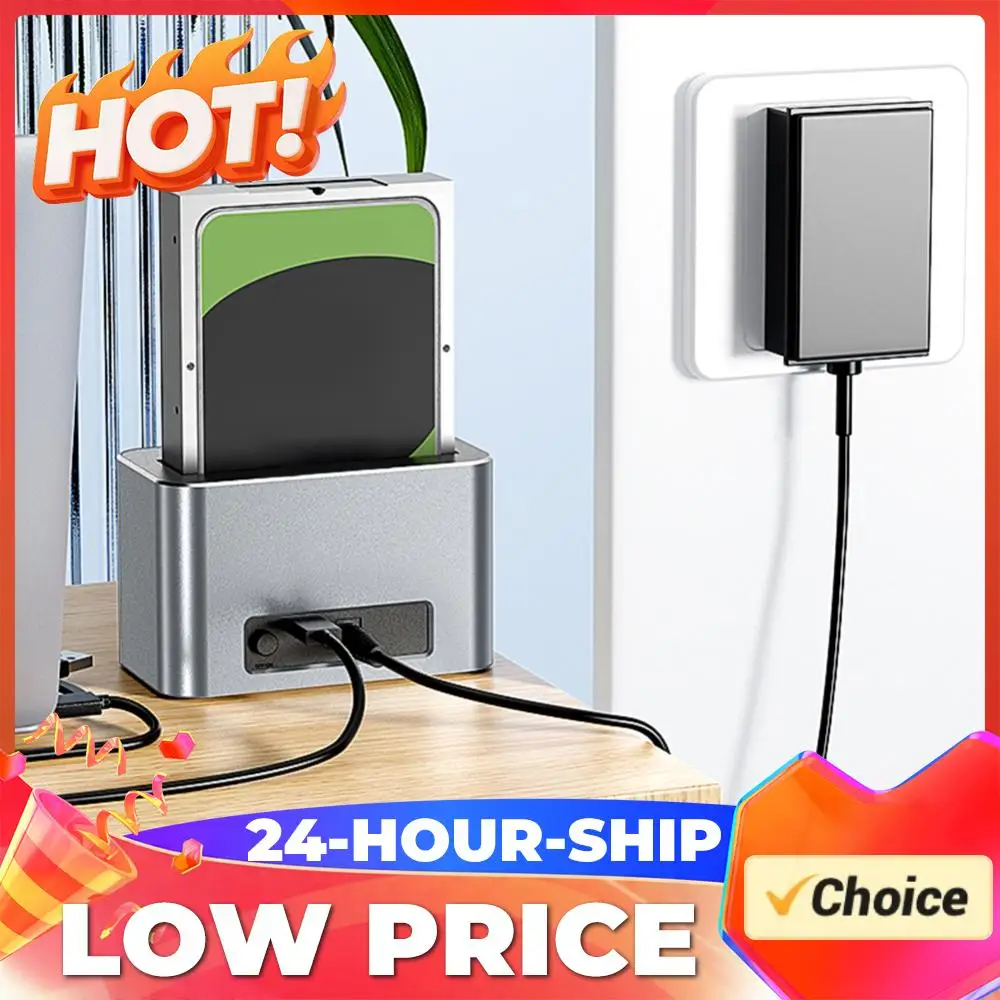 

Док-станция для жестких дисков USB3.0-SATA, внешняя док-станция для жестких дисков, адаптер 5 Гбит/с SAS-USB 3.0 для 2,5/3,5-дюймовых SATA/SAS HDD/SSD