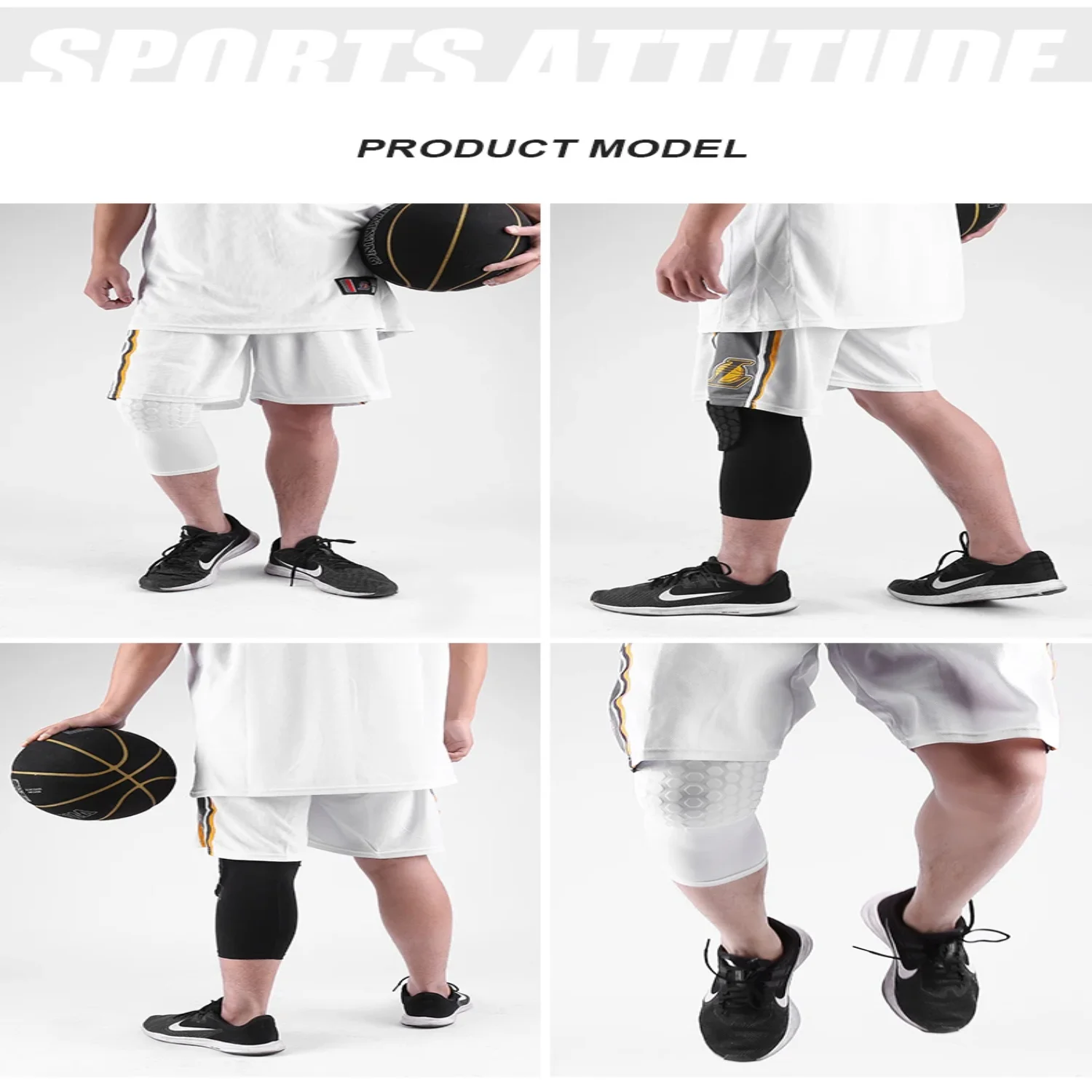 

Knee Pads Joints Sleeve Basketball Brace Elastic Kneepad Protective Gear Patella Foam Support Volleyball Support