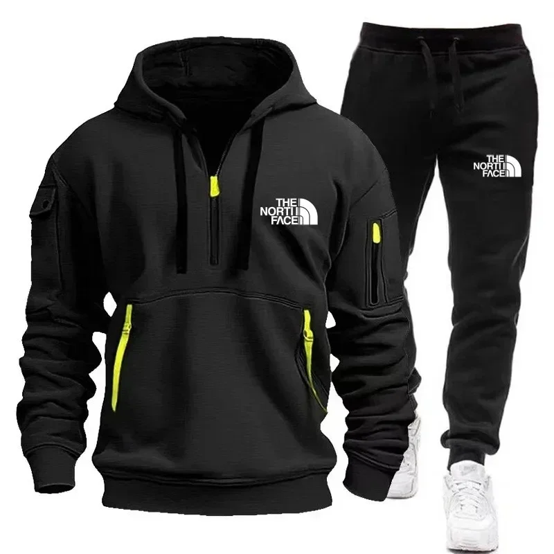 

2026 Spring/Summer Men's Fashion Comfortable Hooded Sports Outfit Outdoor One-Piece Clothing Set